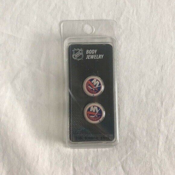 New York Islanders NEW 9/16" Surgical Steel Plugs Gauges Siskiyou Sports - Picture 1 of 4